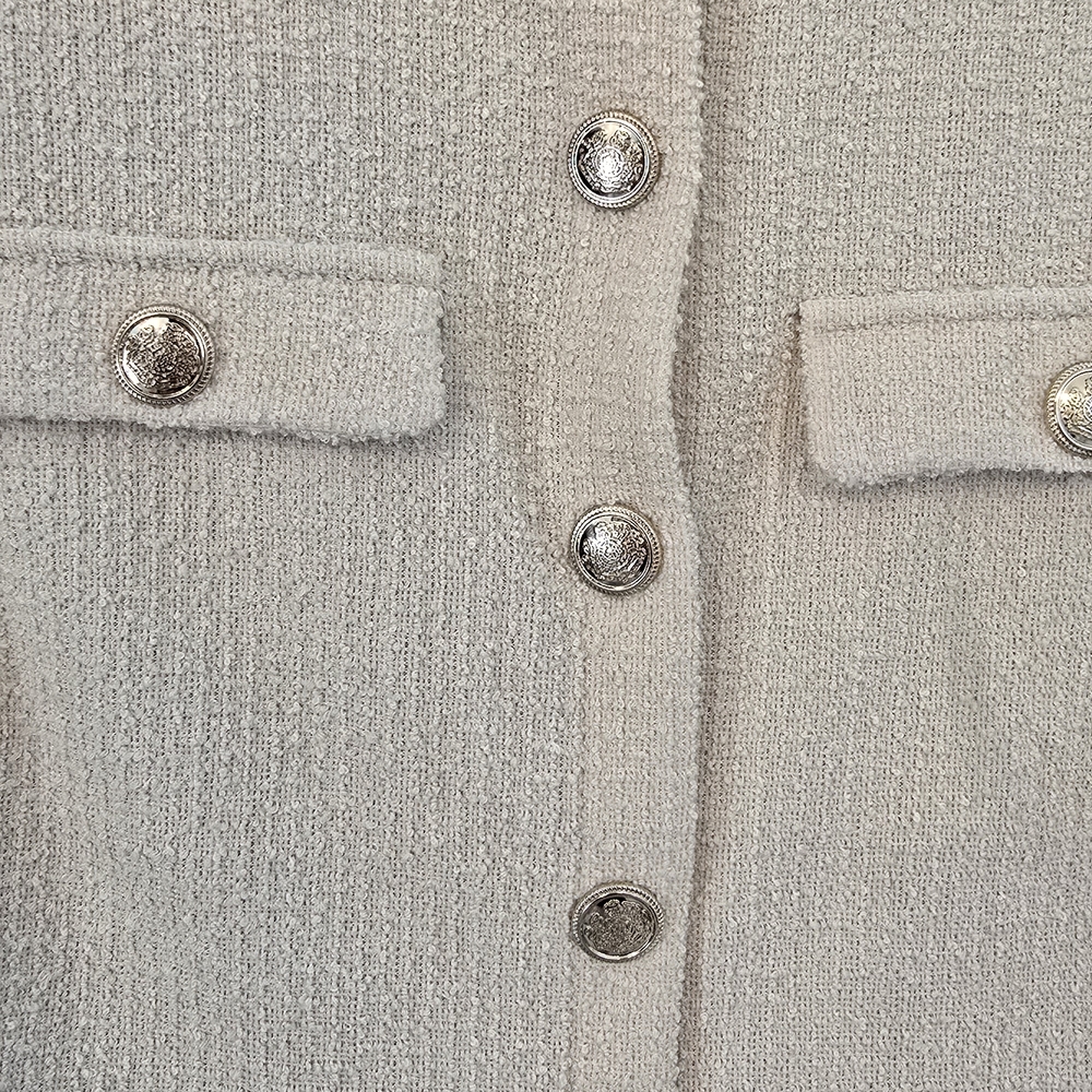 H&M Cream Textured Jacket - Picture 5 of 6